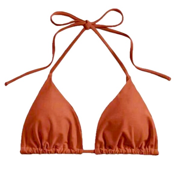 Aerie REAL GOOD String Triangle Bikini Top in Jupiter Brown, Women's Size XXL - Picture 6 of 8